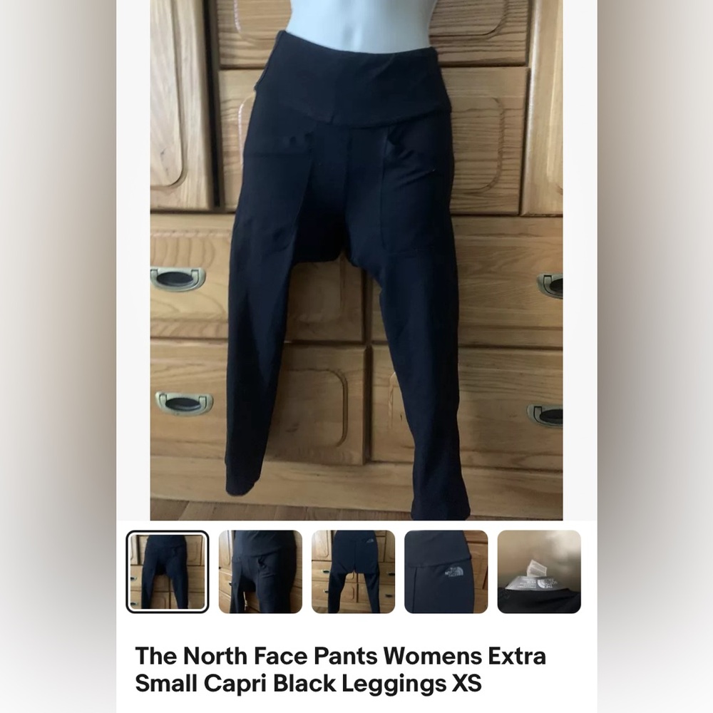 The North Face Pants Womens Extra Small Capri Black Leggings XS
